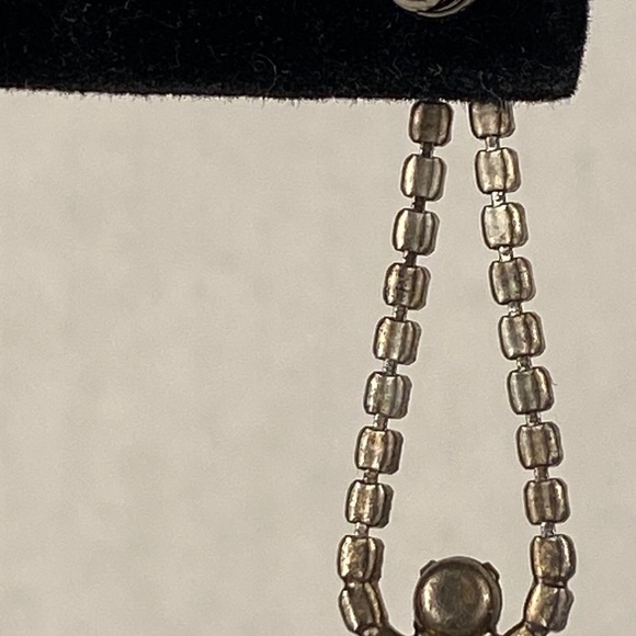 EARRINGS Vintage rhinestone dangle earrings teardrop stud - Picture 3 of 7